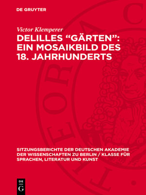 cover image of Delilles „Gärten"